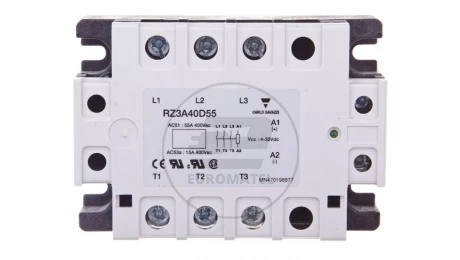 Przekaźnik półprzewodnikowy trójfazowy 24-440V AC 55A 4-32V DC RZ3A40D55
