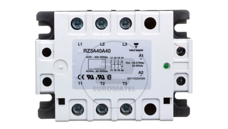 Przekaźnik półprzewodnikowy trójfazowe 24-440V AC 40A 24-275VAC/24-50VDC RZ3A40A40