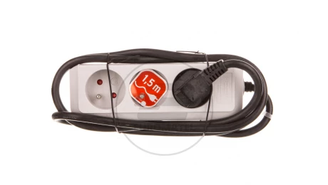 Listwa zasilajaca Eco-Line 1,5m 3 gniazda szara H05VV-F 3G1,5 1157454
