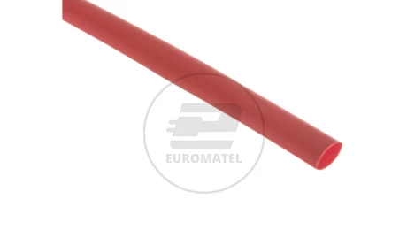 Rura termokurczliwa cienkościenna CR 6,4/3,2 - 1/4 cala czerwona 1/m/ 8-7088 /50szt./