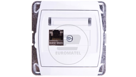 GAZELA Gniazdo komputerowe pojedyncze RJ45 kat.6 MMC białe GPK-1J/K6E/m/00