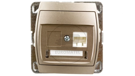 GAZELA Gniazdo komputerowe pojedyncze RJ45 kat.5e FOREX satynowe GPK-1J/F/m/16/16