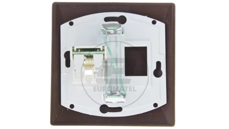 AKCENT Gniazdo komputerowe pojedyncze RJ45 kat.5e FOREX brązowe GPK-1A/F/24