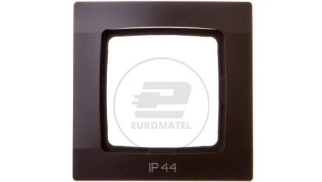 KARO Ramka pojedyncza do łączników IP44 czekoladowy metalik RH-1S/40