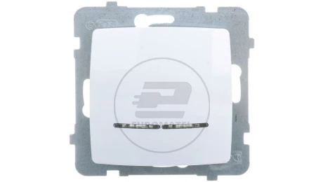 KARO Gniazdo pojedyncze z/u Schuko białe GP-1SS/m/00