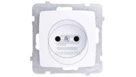 KARO Gniazdo pojedyncze b/u białe GP-1S/m/00