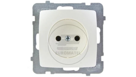 KARO Gniazdo pojedyncze b/u ecru perłowy GP-1S/m/42