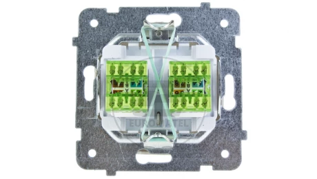 KARO Gniazdo komputerowe podwójne RJ45 kat.5e MMC ecru perłowy GPK-2S/K/m/42