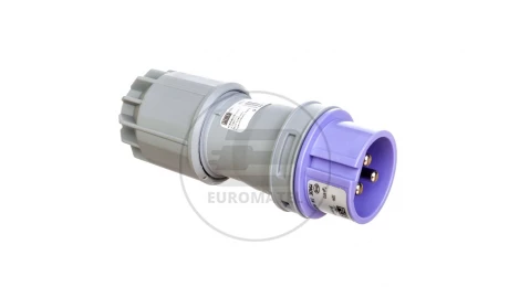 Wtyczka przenośna 32A 3P 24V AC fioletowa IP44 TWIST 073V