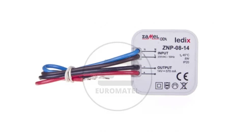 Zasilacz LED dopuszkowy 14V DC 8W ZNP-08-14 LDX10000029