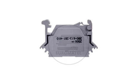 Złączka szynowa 2-przewodowa diodowa 2,5mm2 szara 280-613/281-410