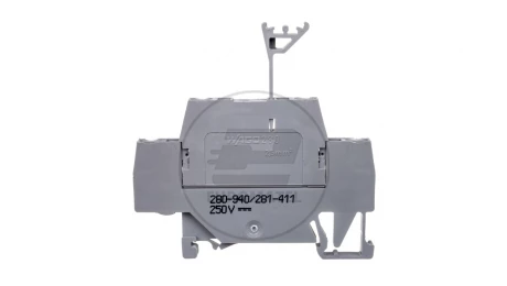 Złączka szynowa 2-piętrowa z diodą 1N4007 2,5mm2 szara 280-940/281-411