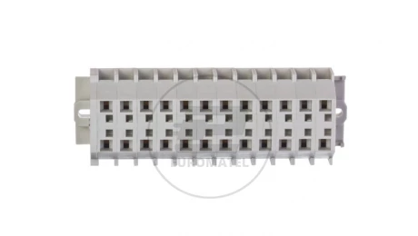 Listwa zaciskowa 12-torowa 2-przewodowa ExeII 4mm2 z uchwytami montażowymi fi 3,2mm jasnoszara 262-142