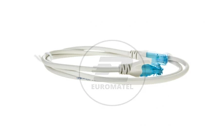 Kabel krosowy (Patch Cord) U/UTP kat.5e szary 1m DK-1512-010
