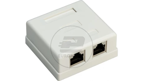 Gniazdo teleinformatyczne natynkowe 2xRJ45 STP kat.6 77635