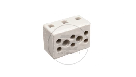 Złączka gwintowa porcelanowa 2,5mm2 3-torowa biała ZPA3-2,5A 44243516