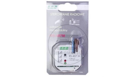 Przekaźnik sterowania radiowego monostabilny odbiornik 1Z 5A 230V (kapsułka fi55) RS-407M