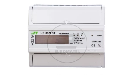 Licznik energii elektrycznwj 3-fazowy z programowalną przekładnią 5-6000/5A RS-485 MODBUS cyfrowy LE-03M-CT