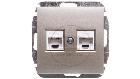 Sentia Gniazdo komputerowe podwójne RJ45 kat.5e satyna połysk 1449-57