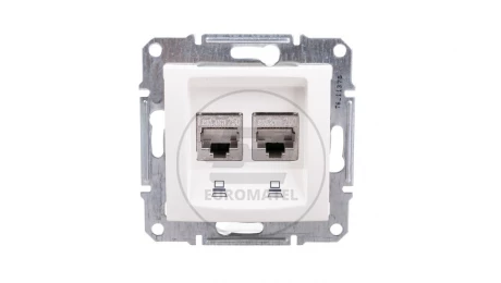 Sedna Gniazdo komputerowe podwójne RJ45 kat.6 STP SDN5000123