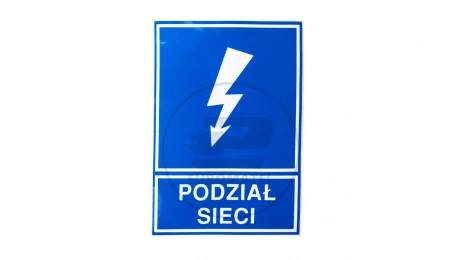 Tabliczka /znak ostrzegawczy/ TZO 148x210 /PODZIAŁ SIECI/ E04TZ-01041141600 /10szt./
