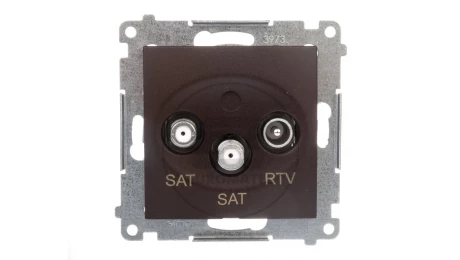 Simon 54 Gniazdo antenowe SAT/SAT-RTV brąz mat DASK2.01/46