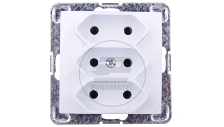 IMPRESJA Gniazdo potrójne b/u 2,5A EURO białe GP-3Y/m/00