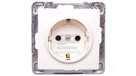 IMPRESJA Gniazdo pojedyncze z/u Schuko ecru GP-1YS/m/27