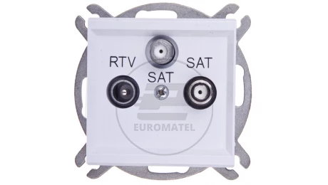 SONATA Gniazdo antenowe RTV-SAT-SAT białe GPA-R2S/m/00