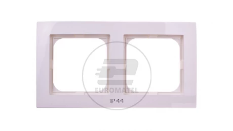 AS Ramka podwójna do łączników IP44 ecru RH-2G/27