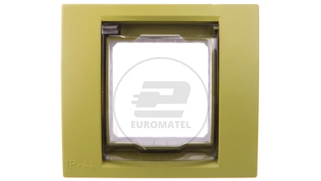 Unica Plus Ramka pojedyncza IP44 zieleń pistacjowa MGU61.002.866