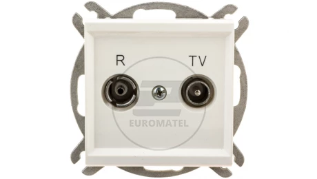 SONATA Gniazdo antenowe RTV przelotowe 14dB ecru GPA-14RP/m/27