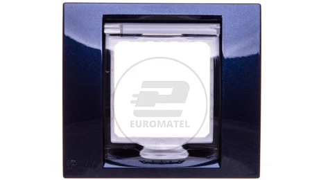 Unica Plus Ramka pojedyncza IP44 błękit indygo MGU61.002.842