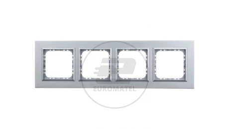 SONATA Ramka poczwórna aluminium / srebrny metal R-4RAC/35/38