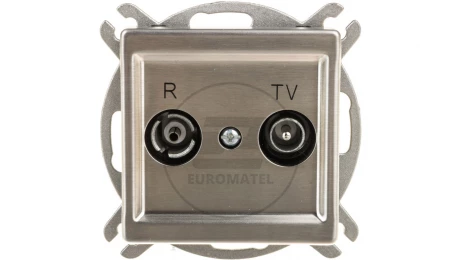 SONATA Gniazdo antenowe RTV końcowe 2,5-3dB stal inox GPA-RMK/m/37