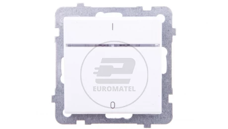 SONATA Łącznik podwójny z podświetleniem biały ŁP-11RS/m/00