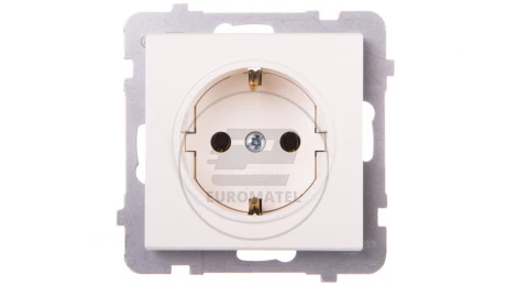 SONATA Gniazdo pojedyncze z/u Schuko ecru GP-1RS/m/27