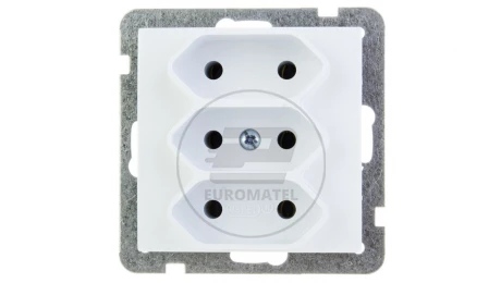 AS Gniazdo potrójne b/u 2.5A EURO białe GP-3G/m/00