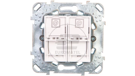 Unica Plus Gniazdo komputerowe RJ45 kat.6 STP podwójne biel polarna MGU50.2626.18Z
