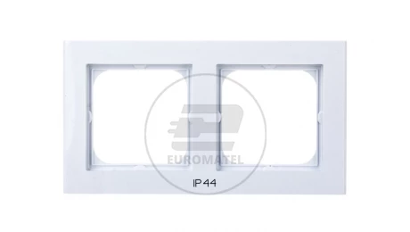 SONATA Ramka podwójna do łączników IP44 biała RH-2R/00