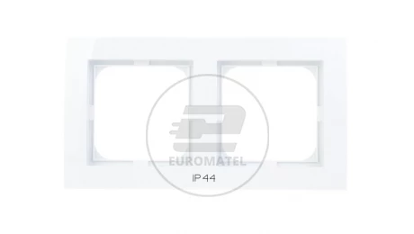 AS Ramka podwójna do łączników IP44 biała RH-2G/00