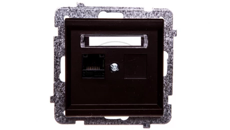 SONATA Gniazdo komputerowe pojedyncze RJ45 kat.5e czekoladowy metalik KRONE GPK-1R/K/m/40