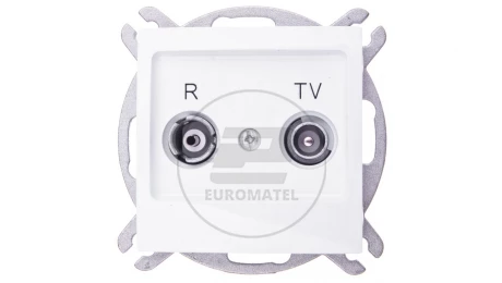 IMPRESJA Gniazdo antenowe RTV zakończeniowe 10dB białe GPA-10YPZ/m/00