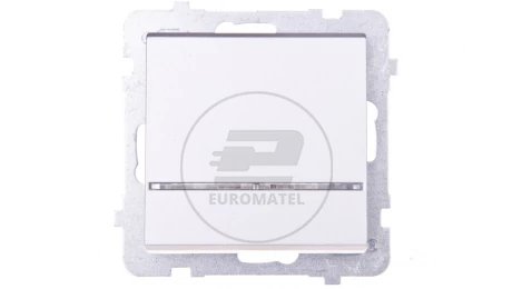 SONATA Łącznik kontrolny z podświetleniem srebro mat ŁP-12RS/m/38