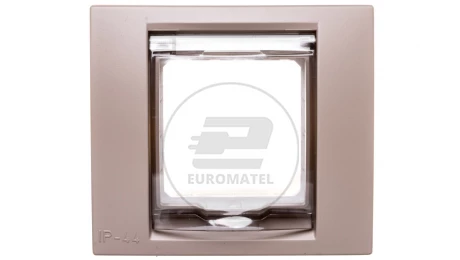 Unica Plus Ramka pojedyncza IP44 róż cynamonowy MGU61.002.874