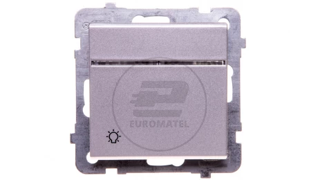SONATA Przycisk /światło/ z podświetleniem srebro mat ŁP-5RS/m/38
