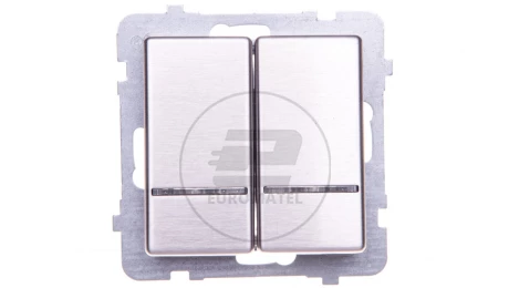 SONATA Łącznik świecznikowy z podświetleniem stal inox ŁP-2RMS/m/37