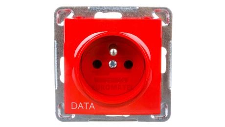 IMPRESJA Gniazdo pojedyncze z/u DATA czerwone GP-1YZD/m/00