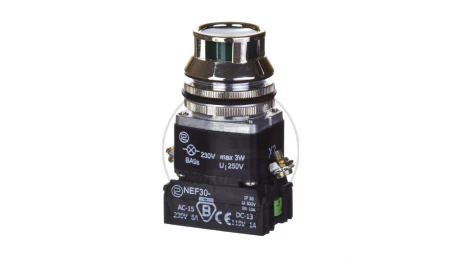 Przycisk sterowniczy 30mm zielony z samopowrotem z podświetleniem 2Z W0-NEF30-KL 2X/220V Z