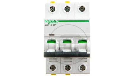 Wyłącznik nadprądowy 3P D 25A 6kA AC iC60N-D25-3 A9F05325
